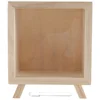 Wooden Piggy Bank Unopenable Savings Jar Kids Money Holder Storage Tip Box Donation Container Family Decor Item 1