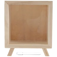 Wooden Piggy Bank Unopenable Savings Jar Kids Money Holder Storage Tip Box Donation Container Family Decor Item 1