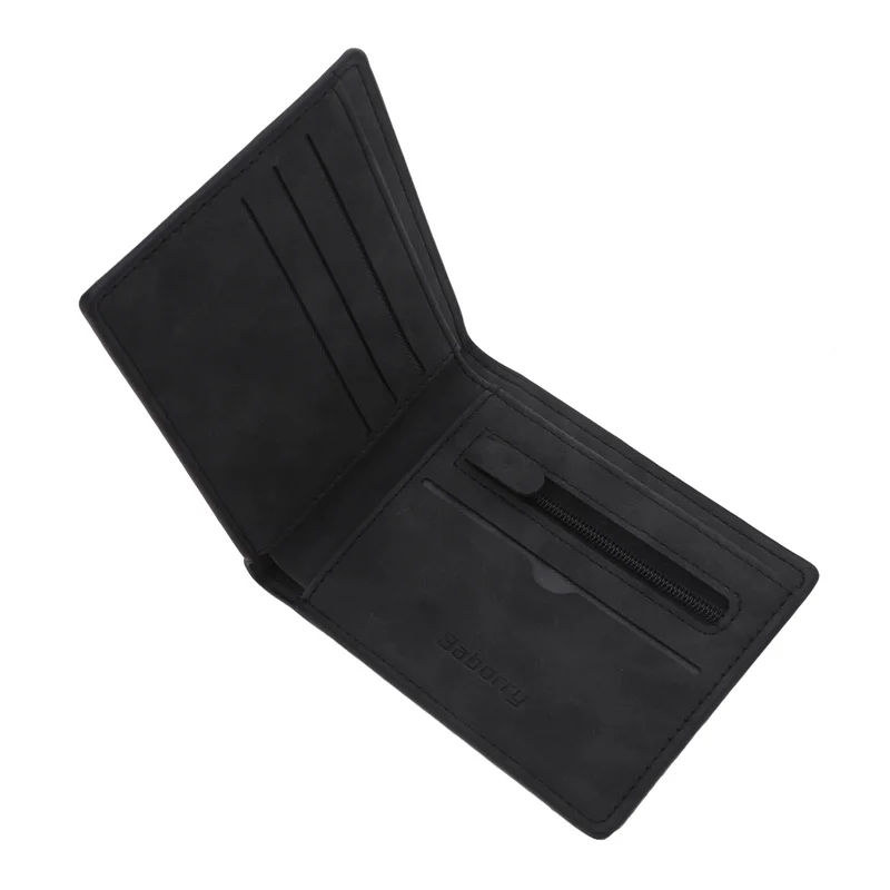 New Mens Foldable Short Wallet PU Leather Coin Pocket Change Slim Mini Purse Credit Card Holder Carrying Thin Wallet