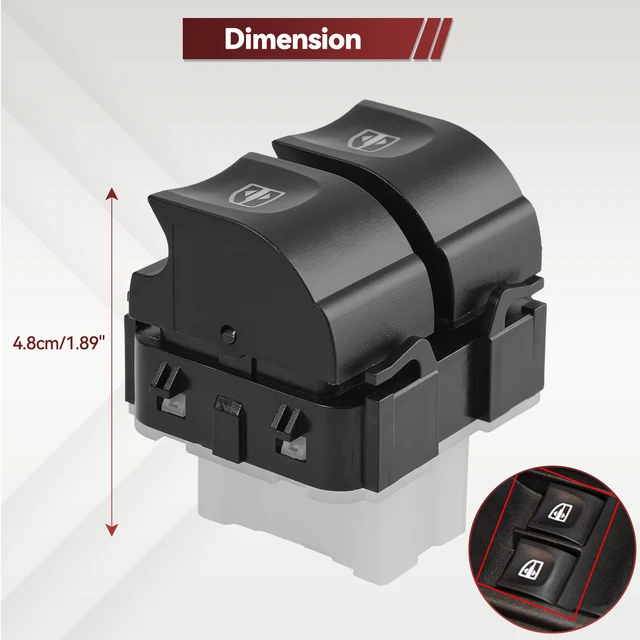 Interrupteur Lève-vitre électrique Dacia Lodgy & Dokker | Commande Vitre Conducteur | Bouton Remplacement 254110431R