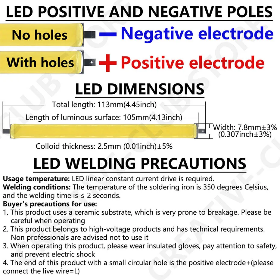 6W LED COB SMD Keramik Chip Mit AC220V Led-treiber Für Glühbirne LED Licht Lampe Scheinwerfer Downlight Lampen für DIY Rohre Reparatur – Detail 2