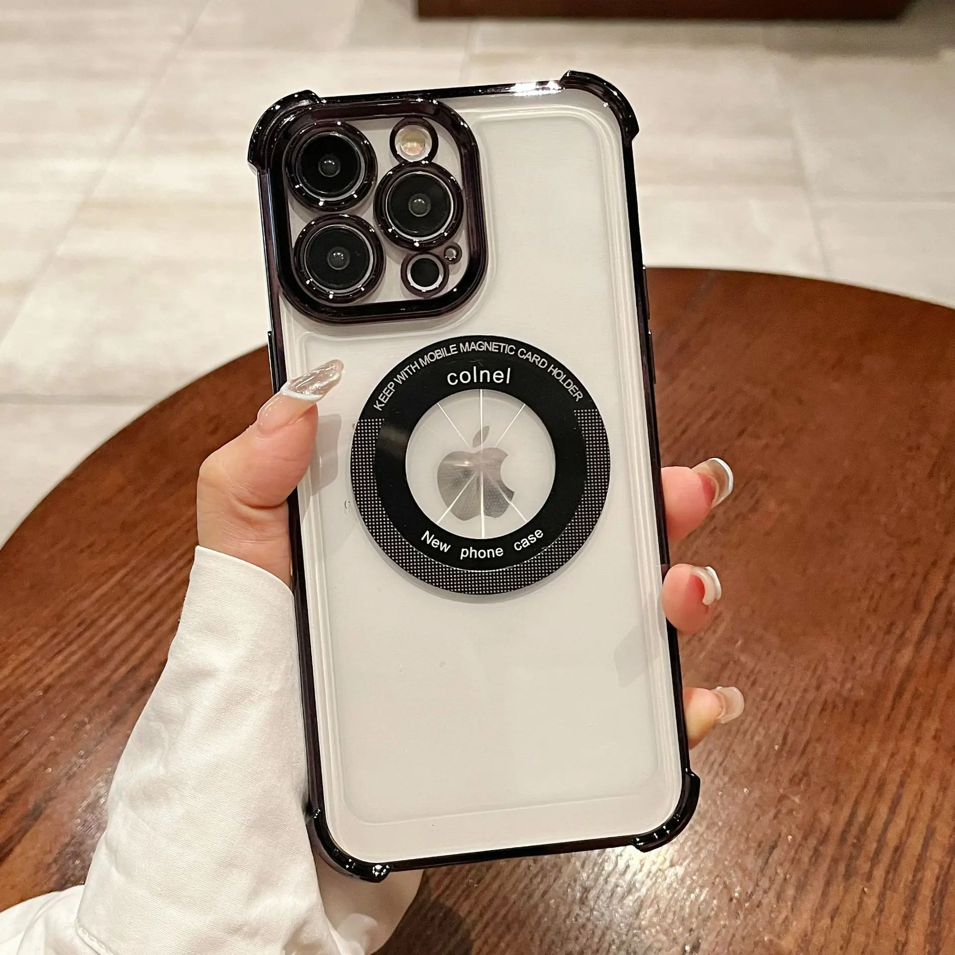 Plating Clear Magnetic Phone Case with Wireless Charging Capability