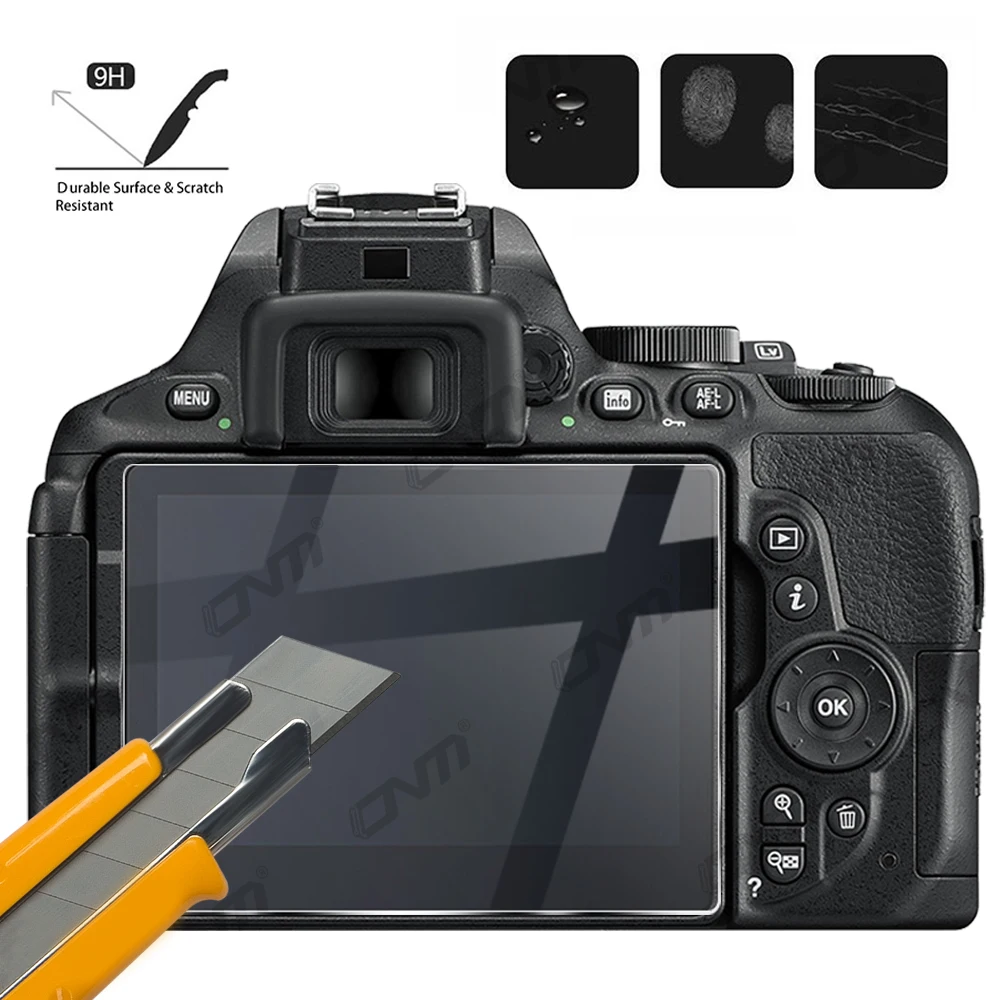 2Pack Tempered Glass for Nikon D5600 D5300 Anti-Scratch Screen