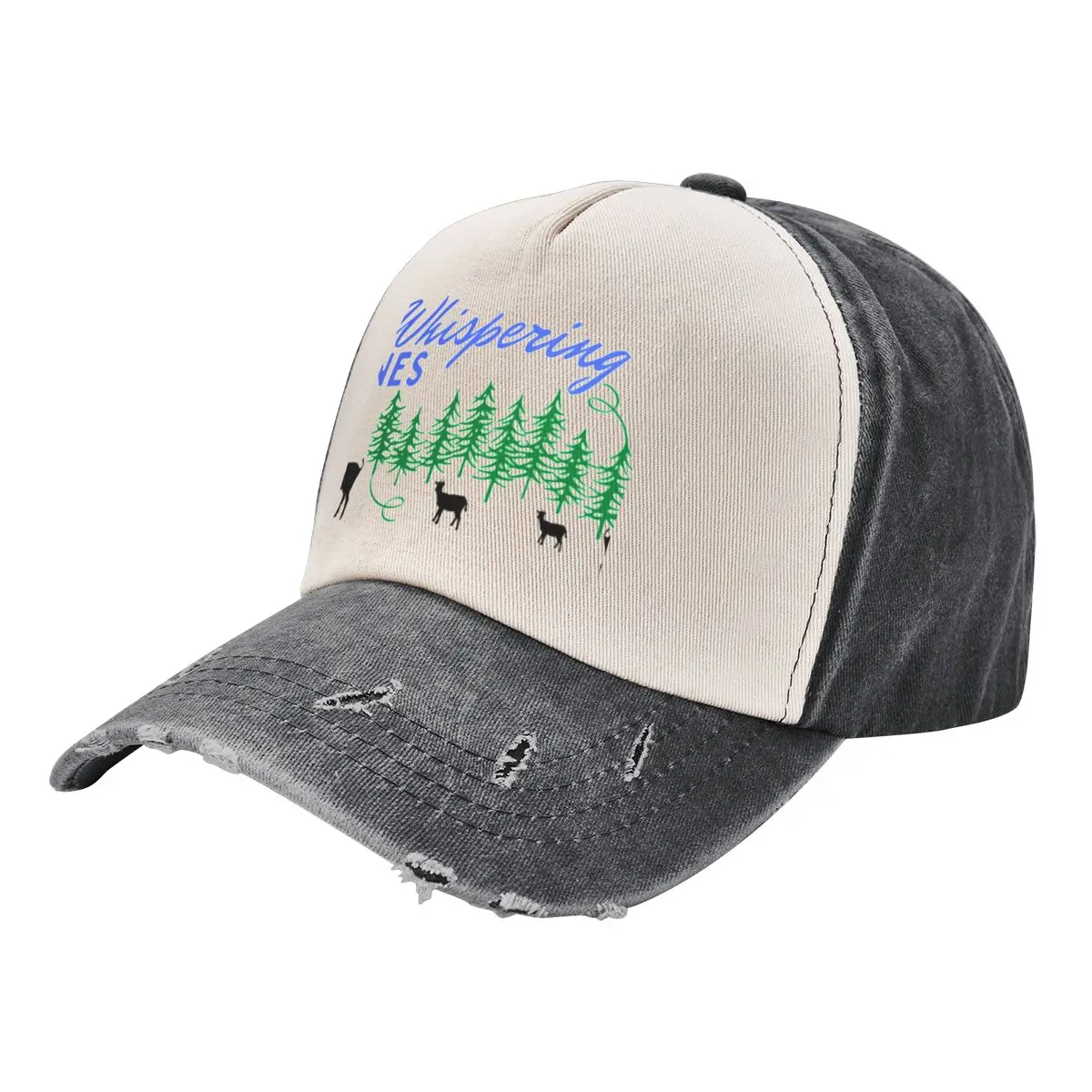 

Whispering pines blue and black Baseball Cap Trucker Hat Beach Bag Luxury Brand Streetwear Mens Women's