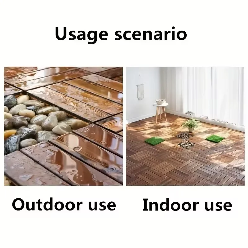 Solid Wood Flooring Balcony Bathroom Courtyard DIY Garden Terrace Outdoor Splicing Flooring Waterproof And Anti Slip Floor Mat solid wood flooring