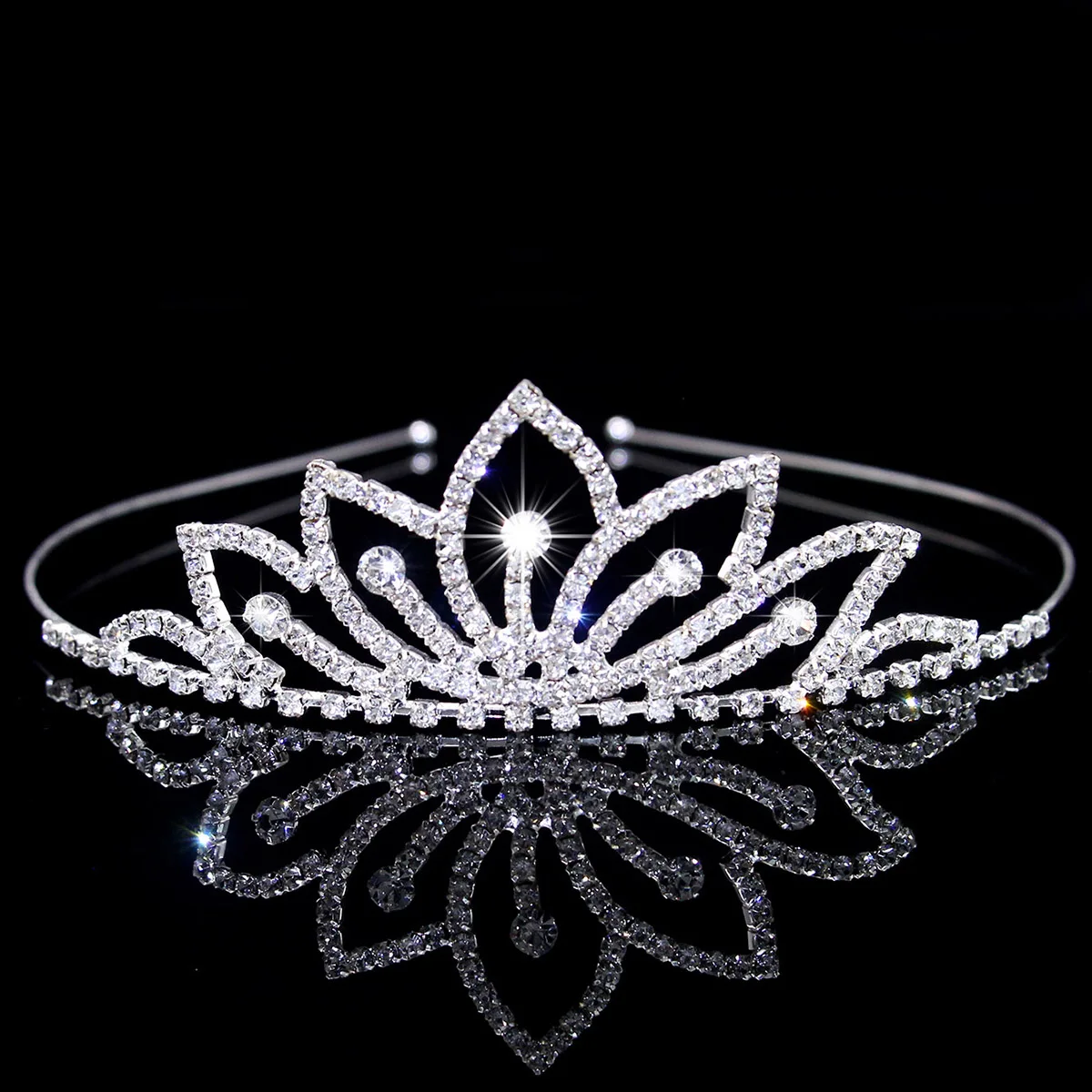 Hair Accessory Hair Headdress Bridal Headwear Hair Band Crown Jewelry Accessories AINAMEISI Exquisite Bride Crystal Love Headdress Female Children's Birthday Party Wedding Prom Crown Headdress Accessories