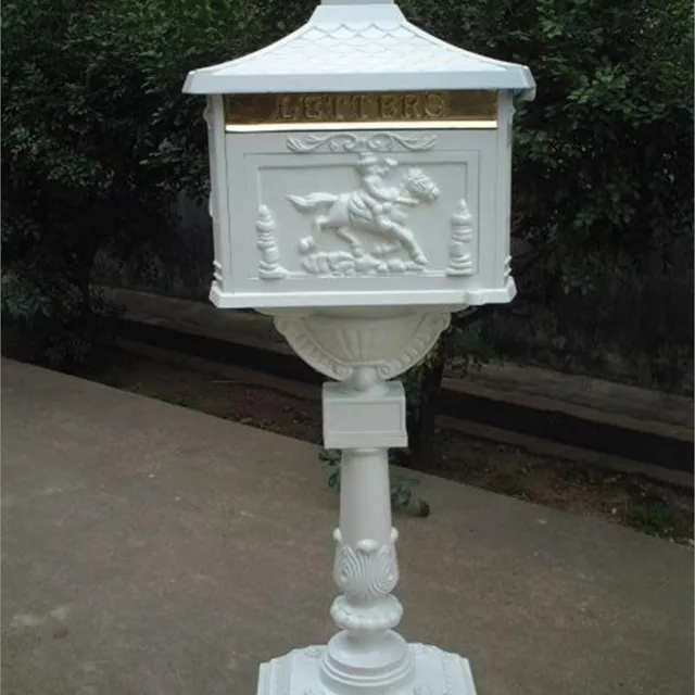 Függőleges Postafiók Mail Box Mount Metal Post Levelek Rusztikus Ország Öntöttvas Postaláda - Image 4