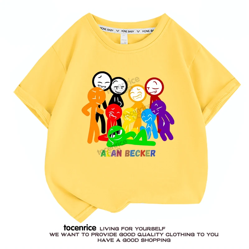 

2024 New Funny Cute Alan Becker T-shirt Casual Kids Short Sleeve Baby Boy T-Shirt Tops Tee Summer O-neck T-Shirt for Childs