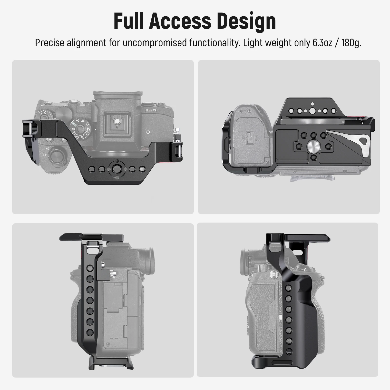 Full Camera Cage For Sony a7R V/a7R IV/a7 IV/a7S III/a1 Aluminum Video Camera Ri