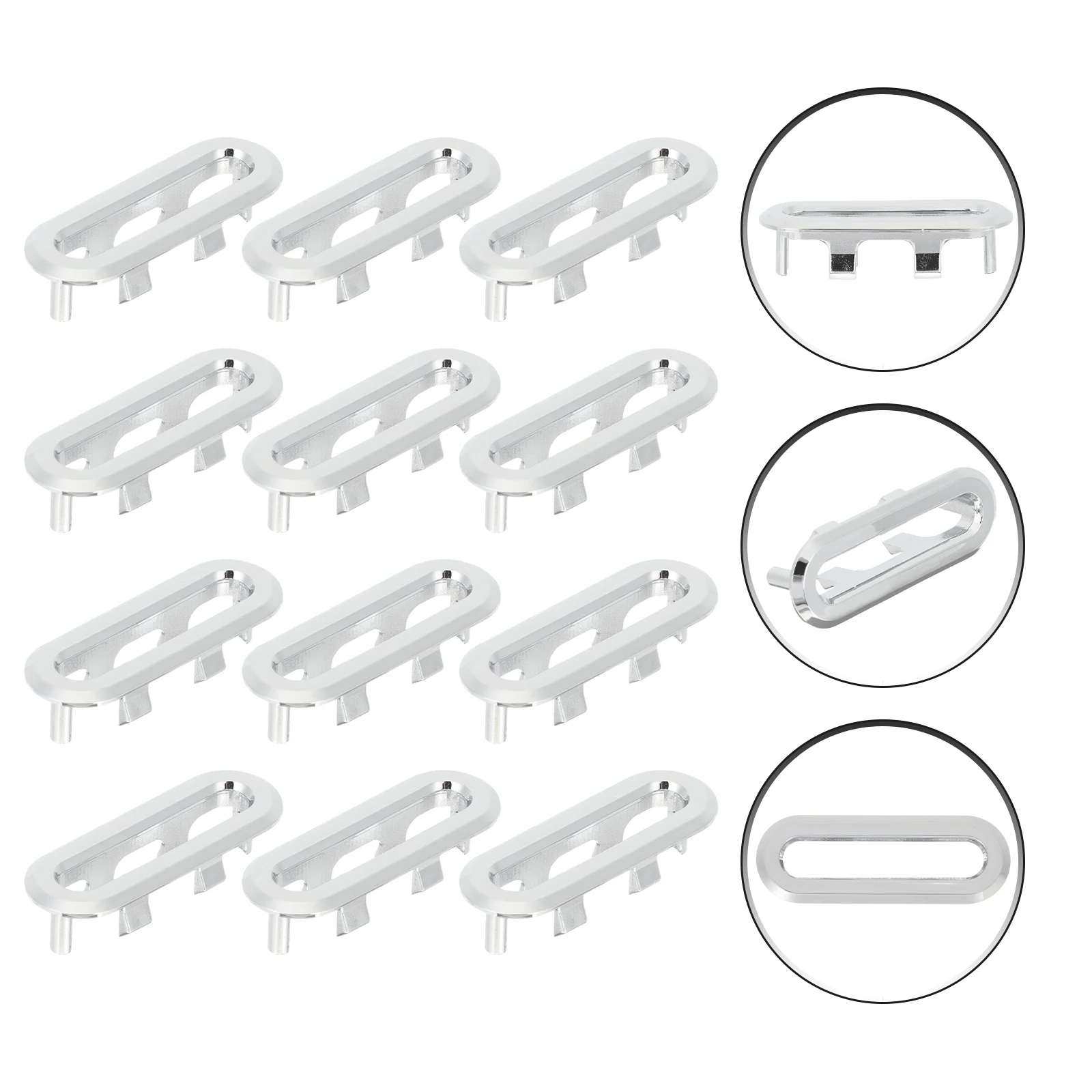 

10pcs Bathroom Sink Overflow Caps Oval Overflow Drain Covers Oval Hole Covers