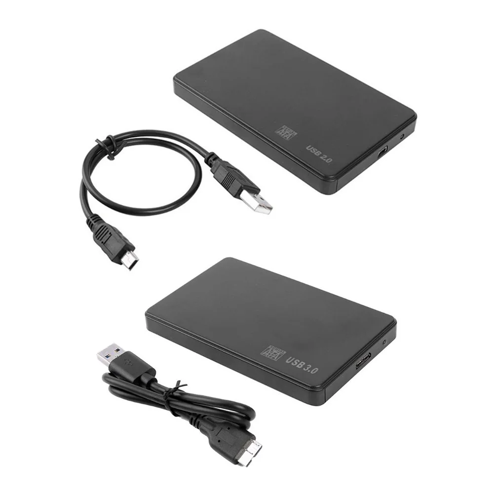 External Hard Drive Case SSD Enclosure Hard Drive Enclosure Hard Disk Case External Hard Drive Box HDD Case Enclosure Hard Drive Adapter SSD Adapter 2.5 inch SATA SSD HDD Adapter Plastic USB 2.0/3.0 Enclosure External Mobile Box HDD Case with USB Cable Pouch New