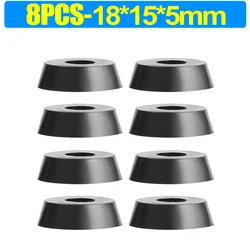 Rubber Pads Floor Protectors - Versatile Furniture Leg Covers and Cushion Supports (8pcs - 18x15x5mm)