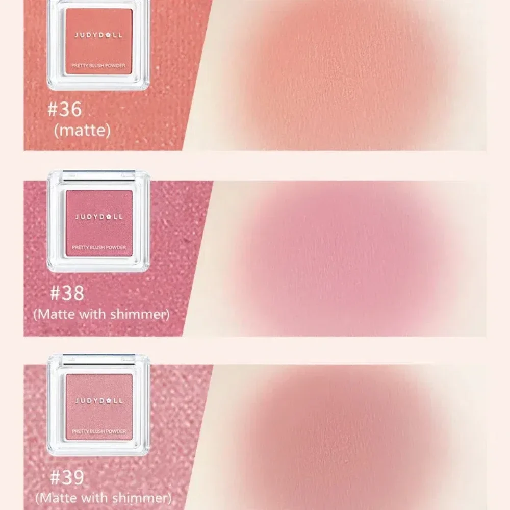 Judydoll Monochrome Blush Portable Silky Cream Multipurpose Blusher Eyeshadow Nude Natural Brighten Skin Tone Makeup Cosmetics 2