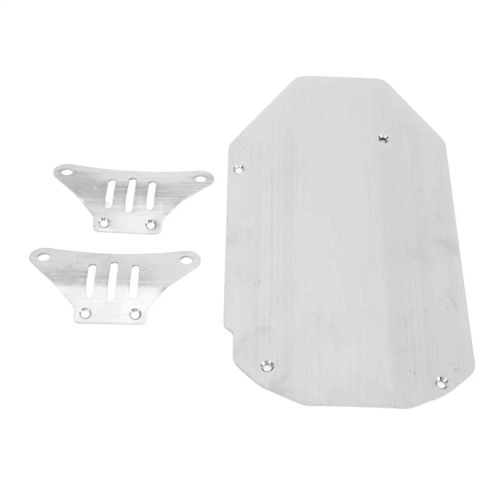 RC Car Chassis Armor Silver Simple Installation Scratch Resistant Upgraded RC Accessories Stainless Steel for tt02 1/10 Car