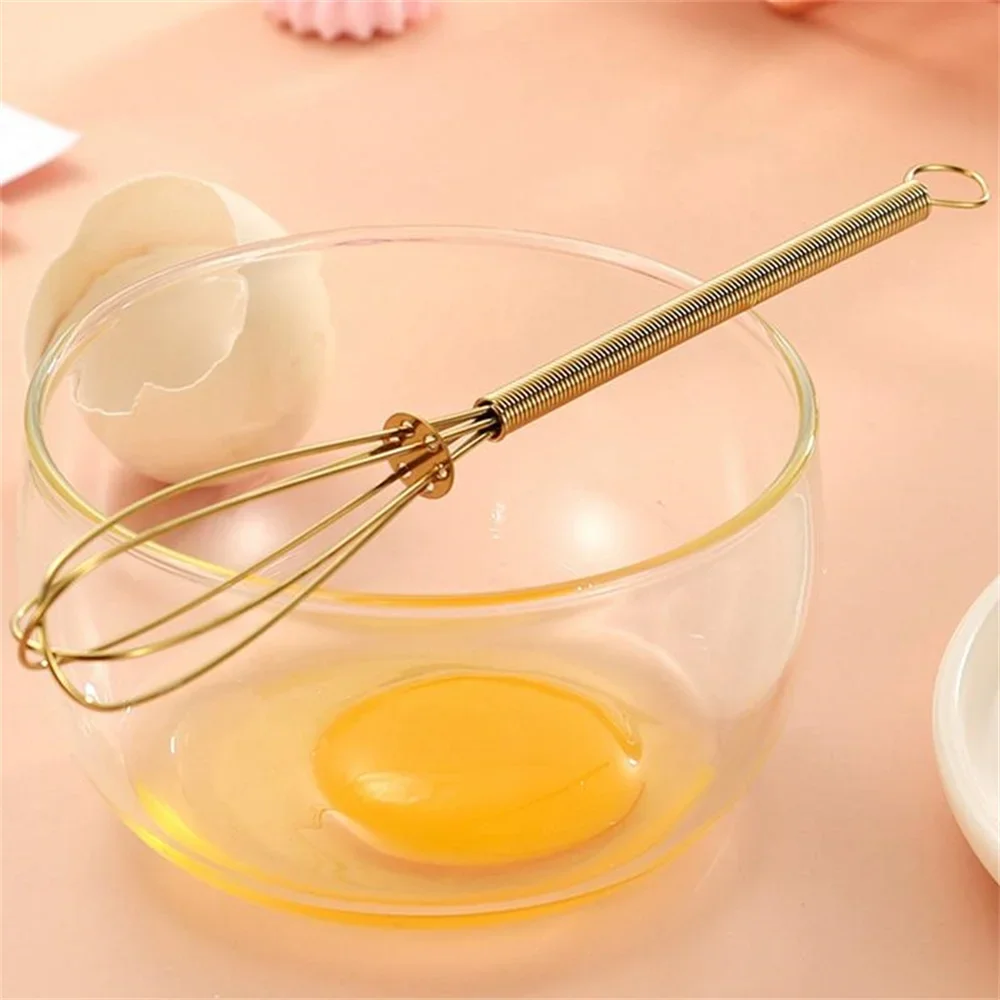 Description Picture 5 of itemCream Whipper Four-color Fine Steel Wire Hanging Storage Reinforcement Ring Small and Exquisite Kitchen Tools Mini Egg Beater