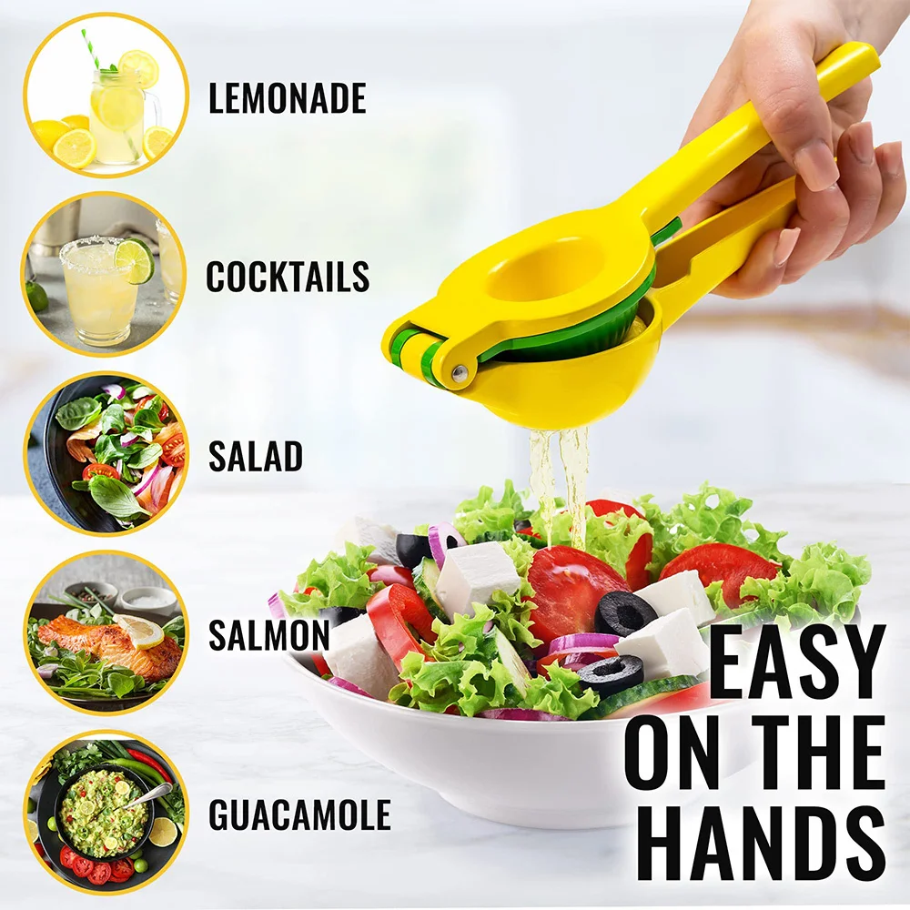 Lemon Squeezer 2 in 1 Fresh Orange Citrus Lime Fresh Fruit Juicer Press Metal Hand Press Extractor Portable Manual Juicer 1pc fruit juicer lemon squeezer juice squeezer