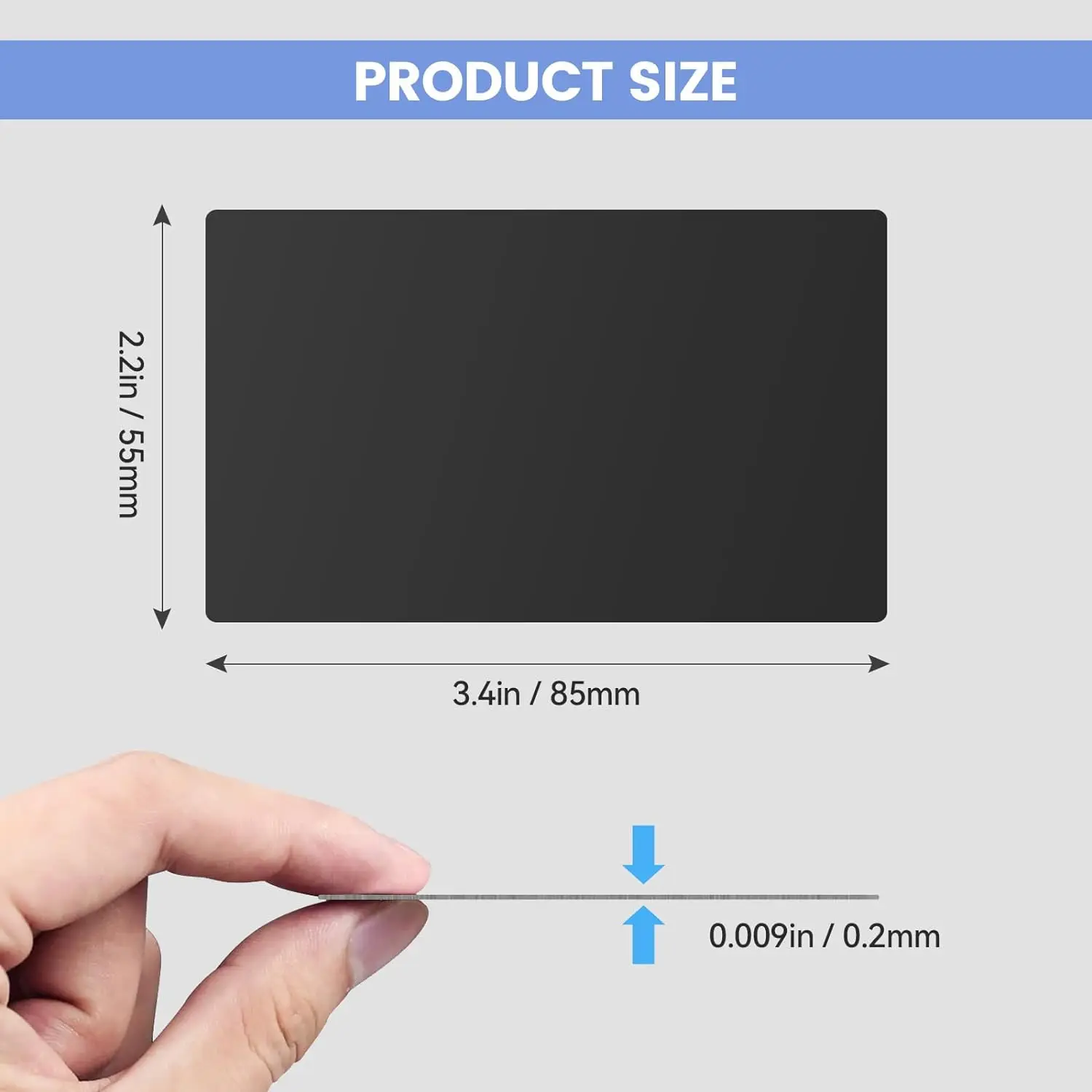 Aluminum Name Card 50Pcs CNC Laser Engraving Blanks 85*55mm Aluminum Blank Metal Name Card for CNC Engraving Laser Crafting
