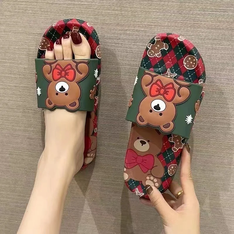 Summer Slippers Women's Outdoor Wear Cartoon Cute Girl Student Nurse Outdoor Home Indoor Bathroom Slippers
