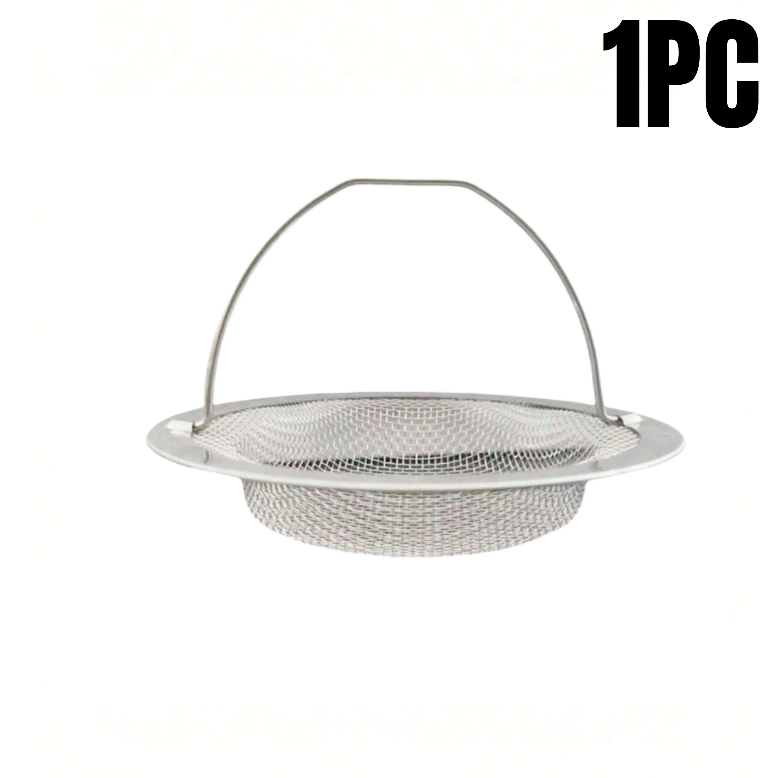Kitchen Sink Strainer with Handle - Stainless Steel, Dishwasher Safe, Ideal for Home and Commercial Use