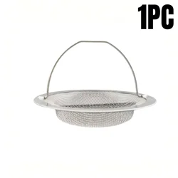 Kitchen Sink Strainer with Handle - Stainless Steel, Dishwasher Safe, Ideal for Home and Commercial Use (1PC)