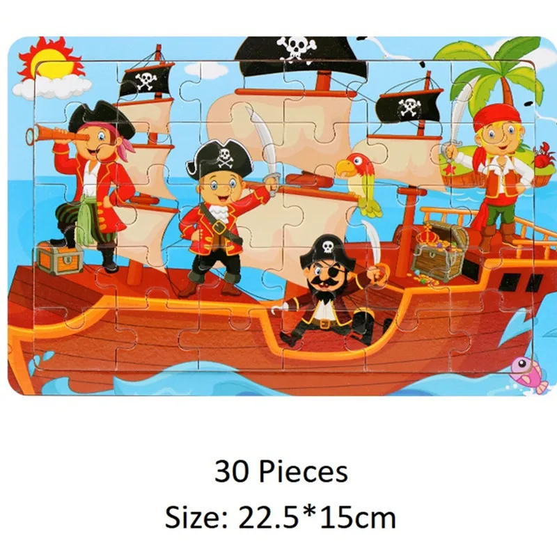 Wooden Jigsaw 3d Puzzle Kids Cartoon Animal Vehicle Puzzles Game Baby Early Learning Educational Toys 30 Piece wooden jigsaw puzzles,jigsaw puzzles,wooden puzzle toys,educational puzzles