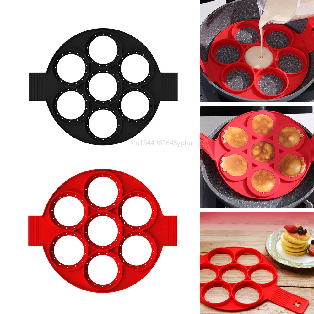 

Nonstick Pancake Molds Ring Silicone Fried Egg Mould Reusable Pancake Maker Egg Ring Baking Omelet Mold Kitchen Cooking Tools