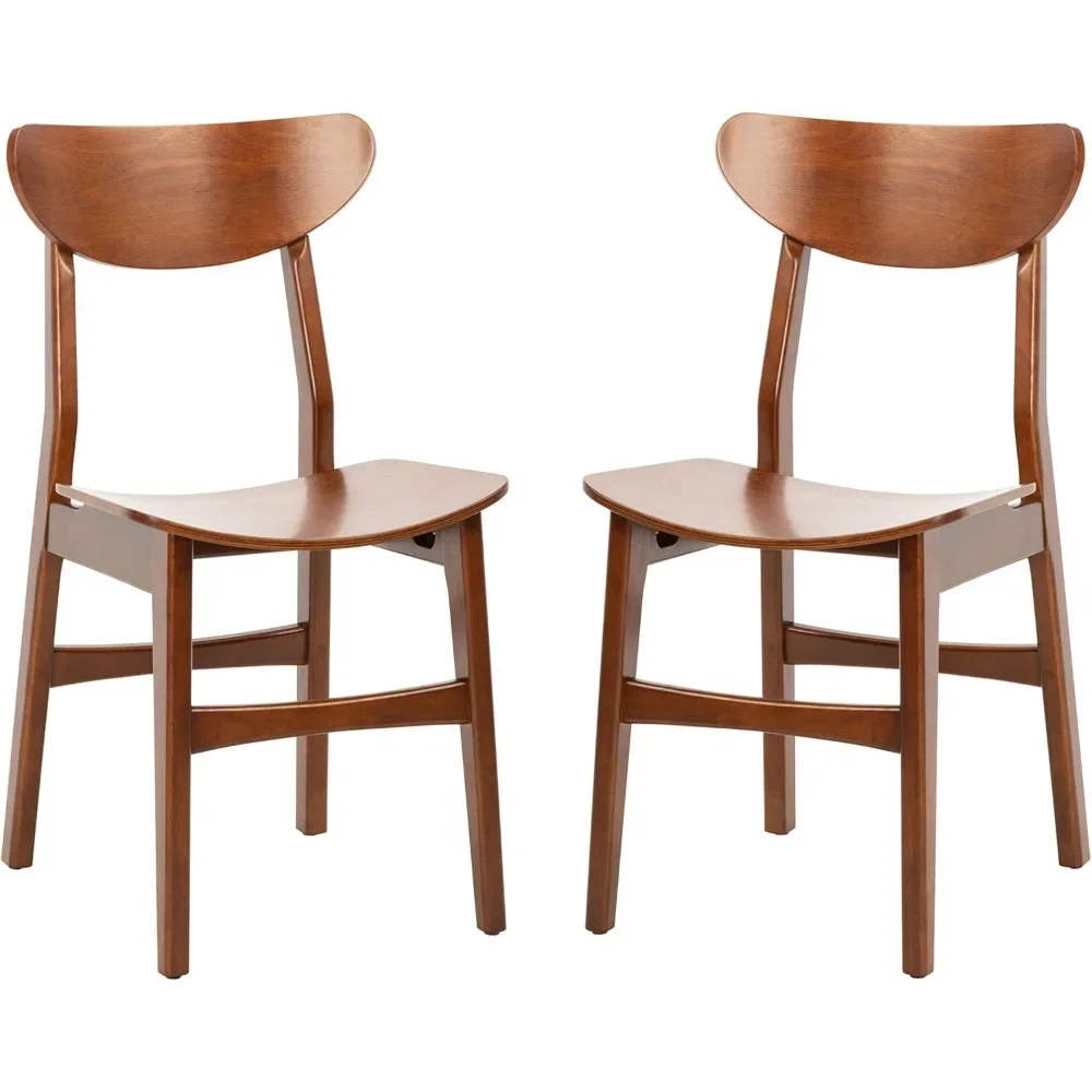 Home Lucca Retro Walnut Dining Chair, Set of 2