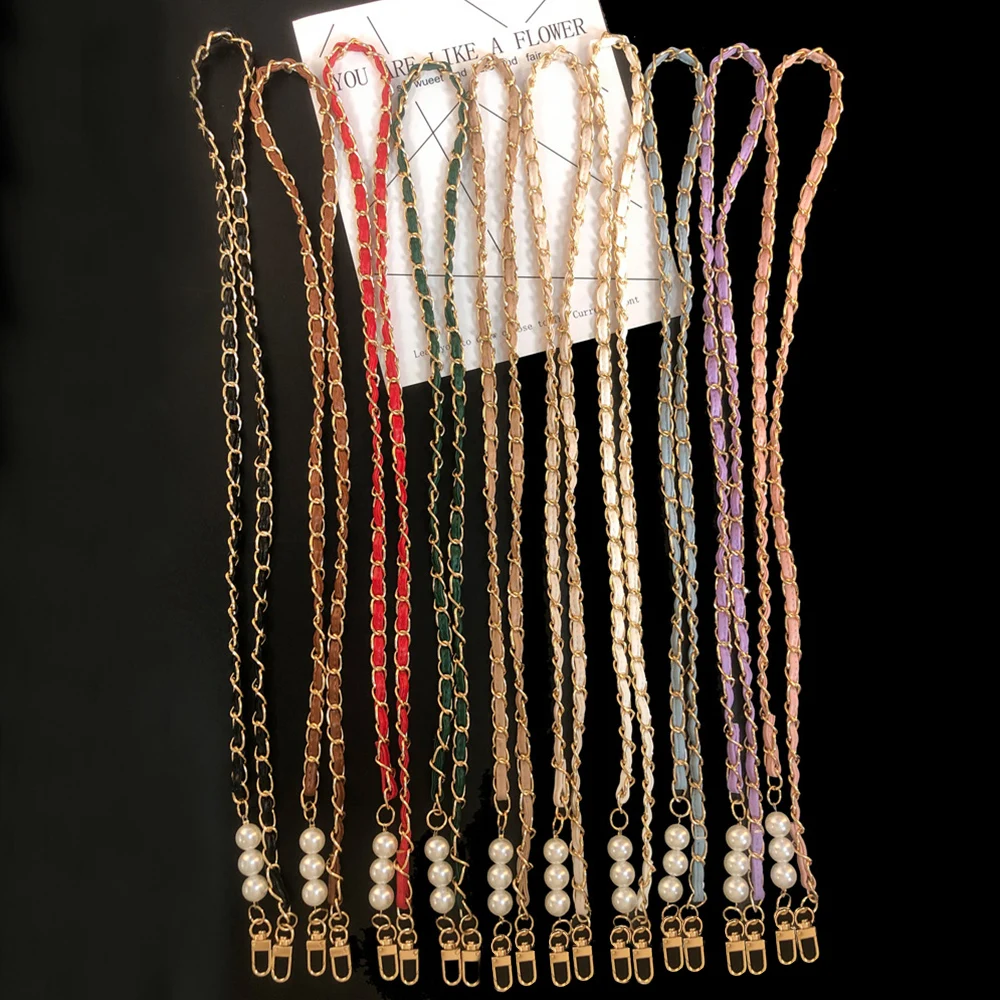 New Braided All-match Mobile Phone Case Chain Decorative Strap Shoulder Bag Strap Crossbody Chain Braided Chain Decorative Chain 10mm wide pu bag strap shoulder cosmetic strap crossbody chain braided chain all match mobile phone case chain decorative