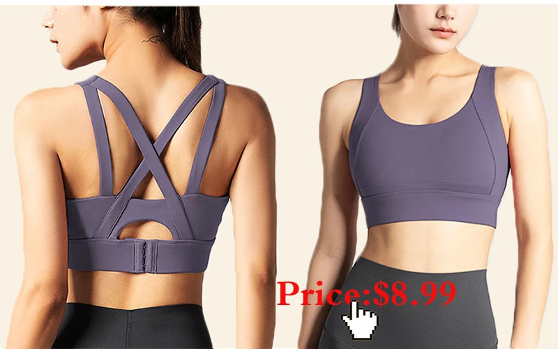 Aiithuug Bounce Control Zipper Bras for Jogging Running