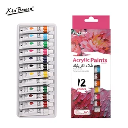 Vibrant Acrylic Paint Set - 12 Assorted Colors, 9mL Each (12 Colors)