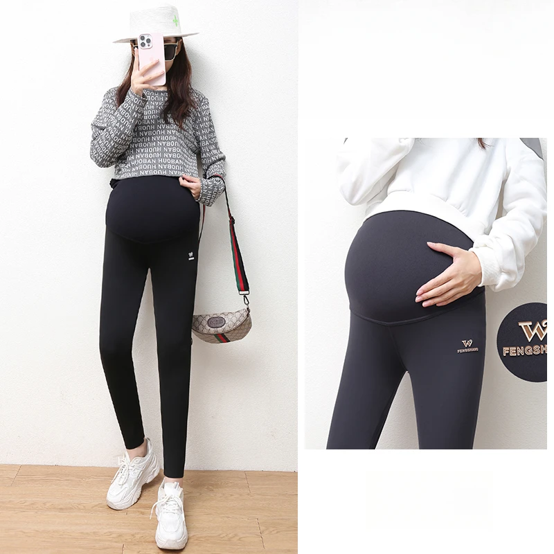 Maternity Pants Spring and Autumn Wear Thin Leggings Shark Pants Slim Versatile Small Feet Yoga Barbie Trousers