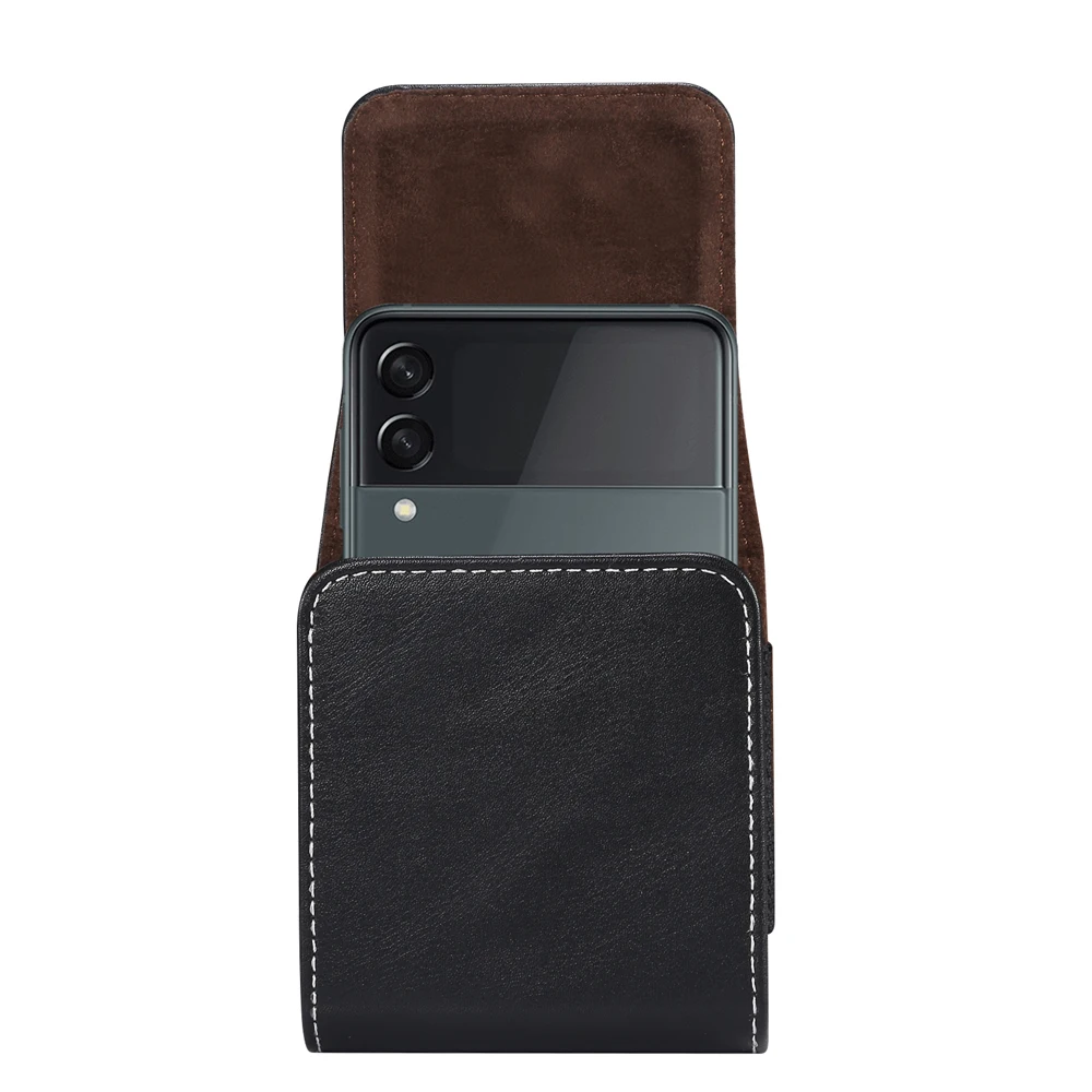 Men's Leather Waist Bag with Belt Clip - Stylish Holster Pouch Case