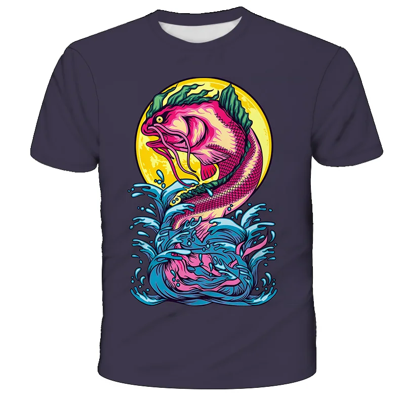 2022 New Animal Fish 3d Print Kids T Shirt Boy Girls T Shirt