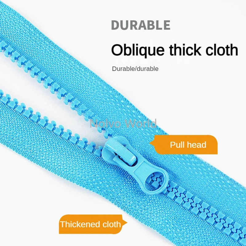 5PCS 80/90/100/120/150CM 5# Double Ends Zippers For Handmade Clothes Bags Down Jacket Open End Resin Teeth Zipper Accessories