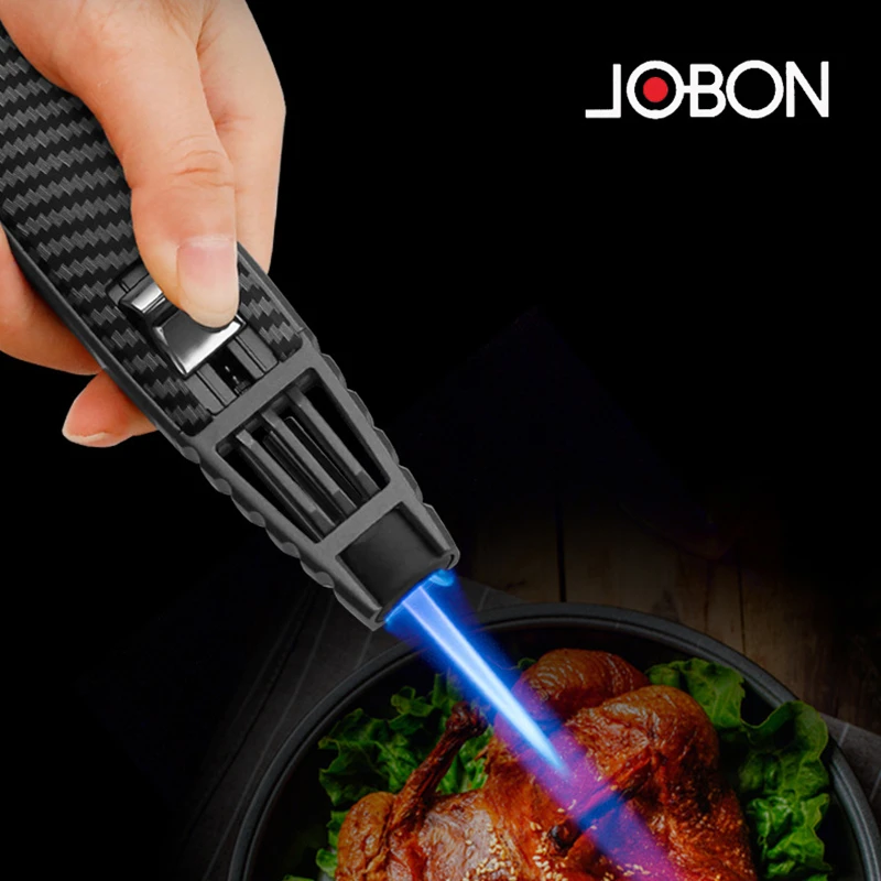 

New Jobon Torch Turbo Lighter Windproof Powerful Gun Lighter Gas Butane Cigar Big Jet Lighter Kitchen BBQ Outdoor Metal Lighter