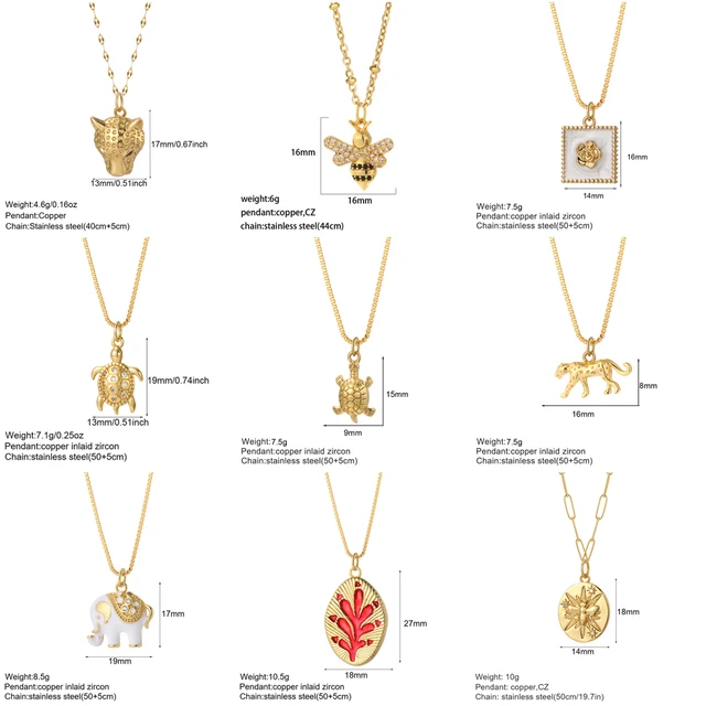 Cute Heart Flower Necklace for Women ButterflyGold Color Pendant Long Stainless Steel Chains Choker New in Collares 2