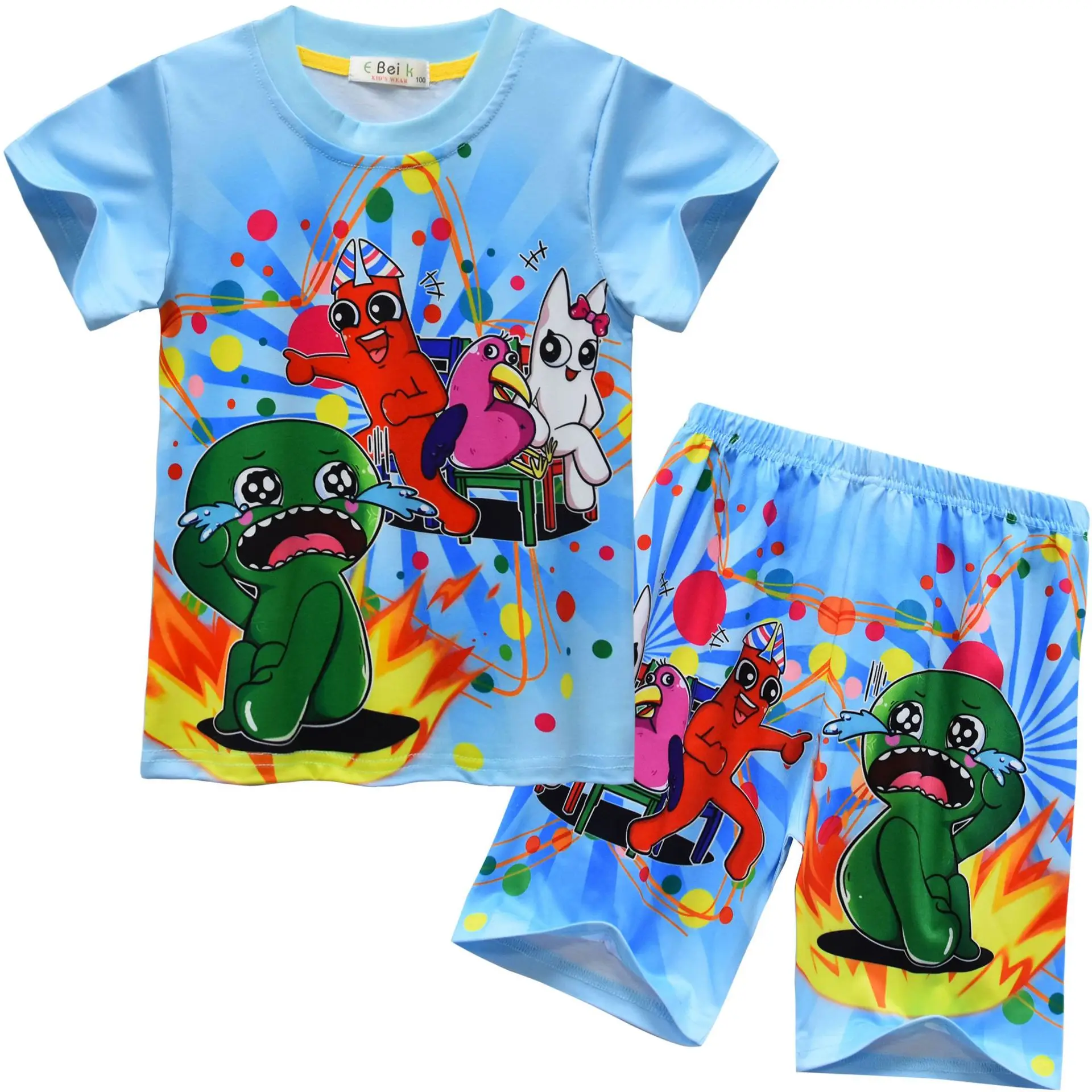 

2023 Summer Kids Sport Casual Clothing Garden of Banban Baby Girls Tops+Shorts Sets Boys Cosplays Costumes Children Clothes
