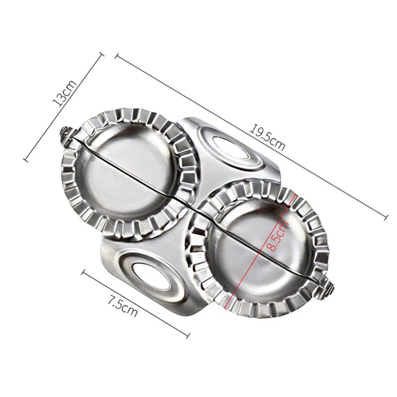 Stainless Steel Dumpling Mould Double-Headed Dumpling Maker Household Dumplings Maker Jiaozi Making Tools