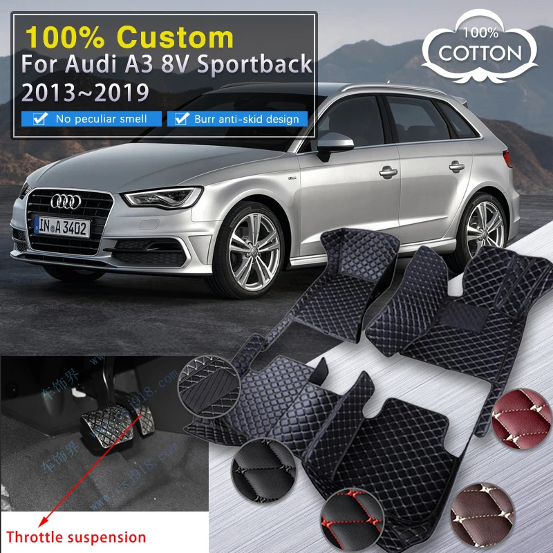 Car Floor Mats For Audi A3 8V Sportback 20132019 Waterproof Rug Anti