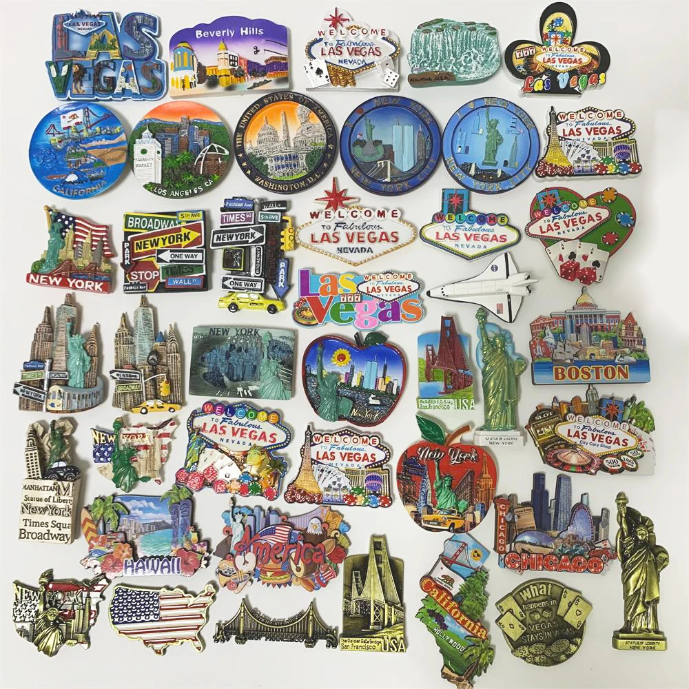 

3d fridge magnet America Washington DC Los Angeles California New York Refrigerator sticker Magntic USA Travel Souvenir gift