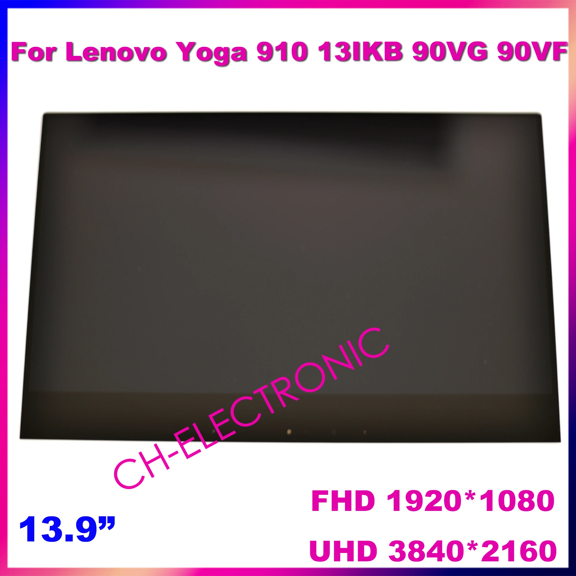 

13.9'' For Lenovo Yoga 910-13 Yoga 910-13IKB 80Y7 80Y8 LCD Touch Screen Assembly 4K UHD FHD 1920X1080 With Frame laptop