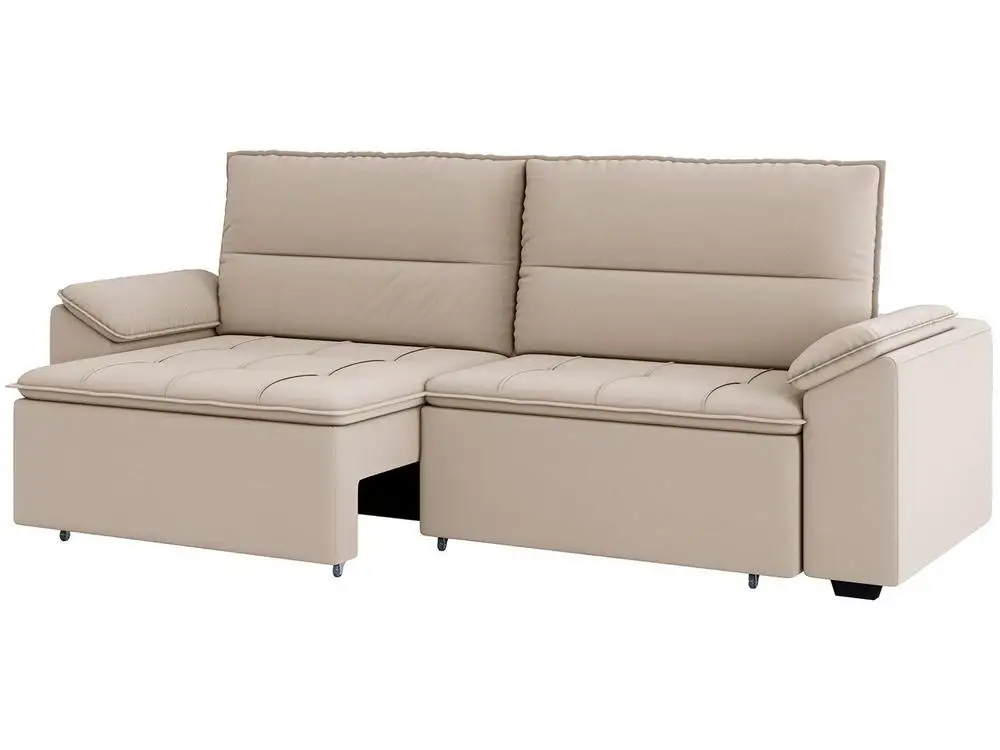 Sofá Retrátil Reclinável 5 Lugares Veludo Panamá Besthouse 5