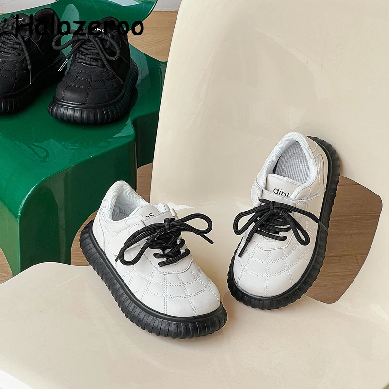 

New Kids Casual Sneakers Baby Girls Slip On Leather Shoes Children Brand Chunky Sneakers Boys Sport Sneakers Trainers Autumn