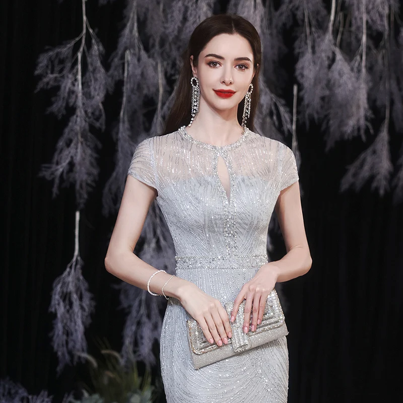 Vestidos Glamorosos Para Damas De Honor Junior Con Parte Superior De Lentejuelas Atardecer