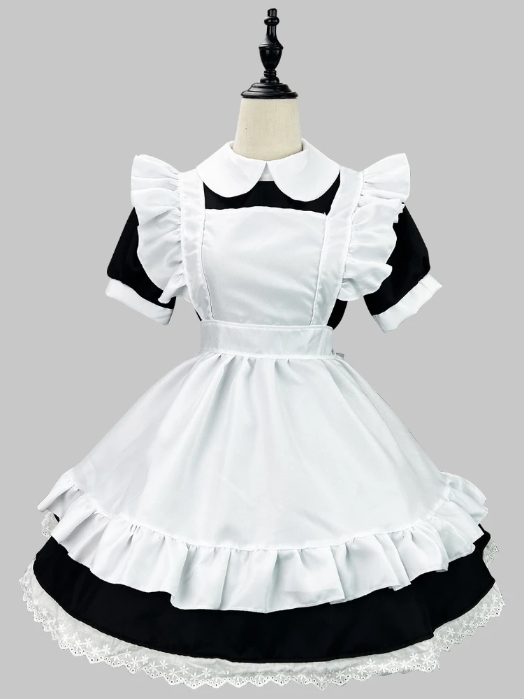 Classic Maid Anime Cosplay Lolita Dress Plus Size Apron Maid Cat Girl Kawaii Japanese Outfit for Party,lolita suspender dress,lolita dress,lolita cosplay costumes