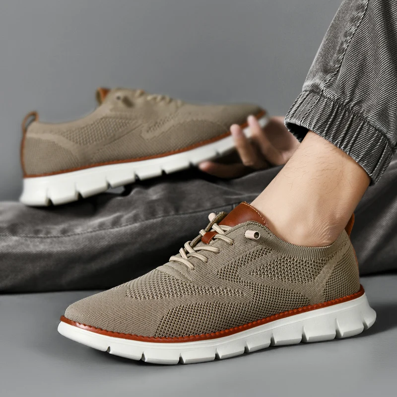 2023 Men Casual Shoes Mens Lightweight Breathable Running Tennis Sneakers Mesh Vulcanize Comfortable Walking Sport Shoes Zapatos