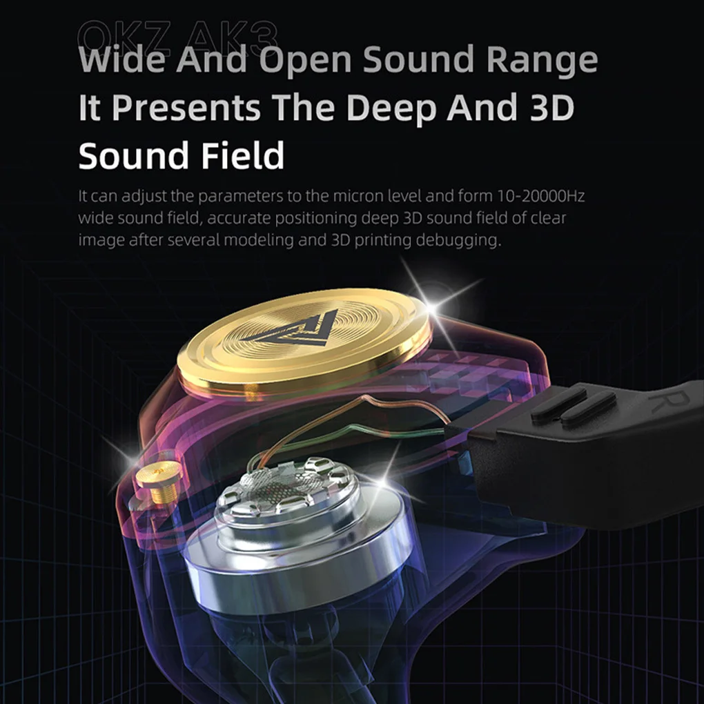 QKZ AK3 FiLe Wired Earbuds In Ear 3.5mm Cellphone Earphone Hands-free Long Cord Running Smartphone Headset