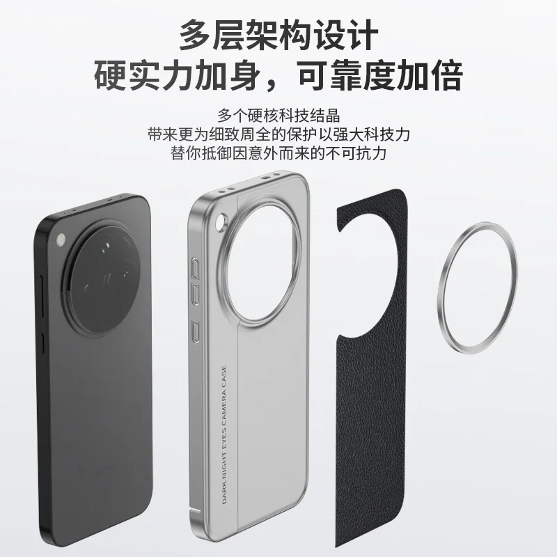 New Luxury Leather Case For OPPO Find X8 Pro FindX8  Camera Style PC Back Cover For OPPO Find X8 Simple Shockproof Bumper Funda 5