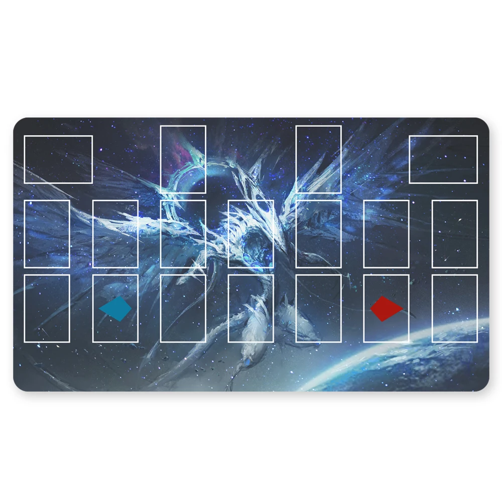 

5758z8 - TCG Playmat Blue-eyes Ultimate Dragon Dark Magician Duel Monsters Playmats Compatible for YuGiOh OCG TCG CCG + Free Bag