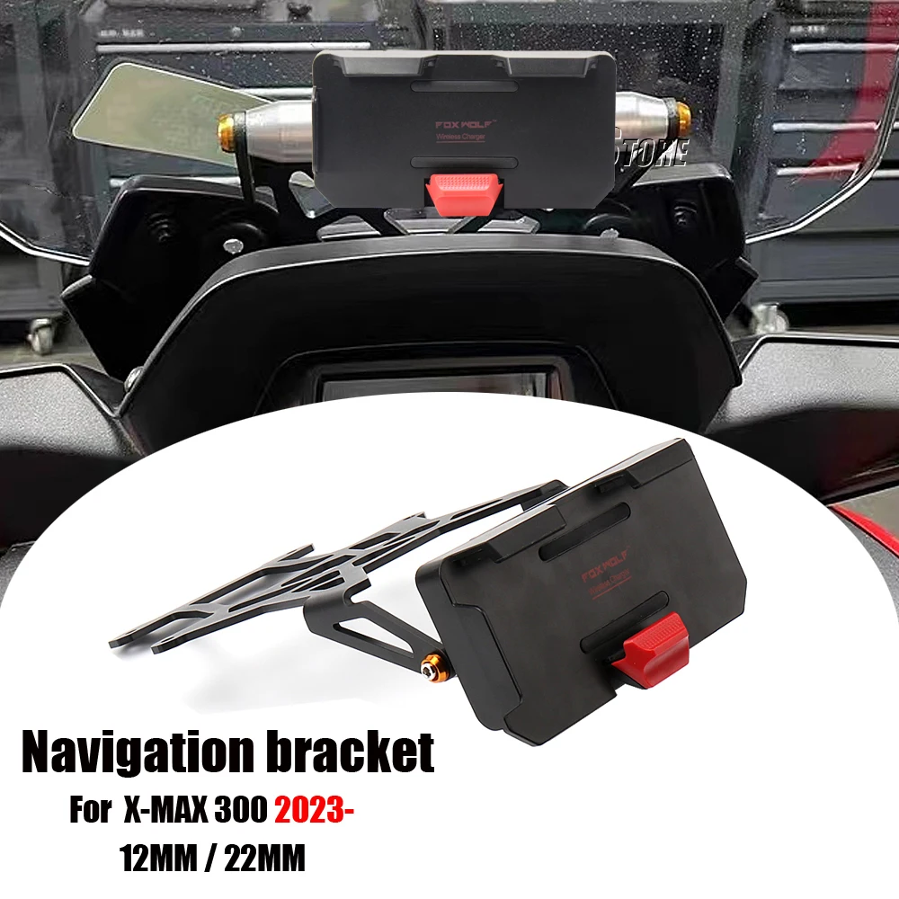 

For YAMAHA X-Max 300 XMAX 300 X-MAX 300 X-MAX300 2023- Motorcycle Phone Navigation Bracket Holder Stand 12/22mm GPS Mount